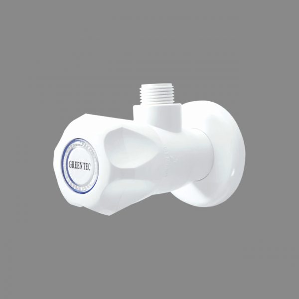 White PVC White Angle Cock